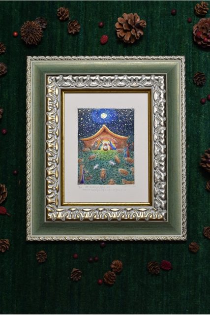 原田陽子 銅版画 手彩色銅版画『ぶどうの木』版画 聖書 アート 原田陽子銅版画ミニフェア | 教文館エインカレム